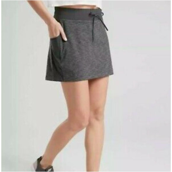 Athleta Womens Medium Skort Excursion Hybrid Active Skirt Skort Heather Gray - Picture 1 of 4